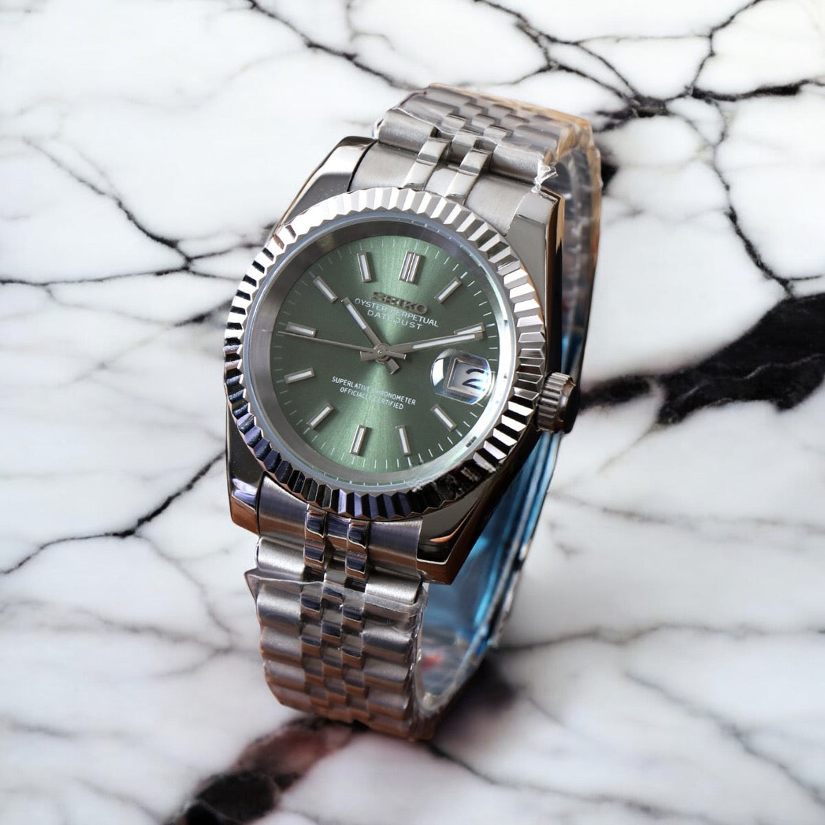 SEIKO MOD DATEJUST | GRÜN